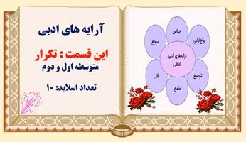 پاورپوینت آرایه های ادبی این قسمت  تکرار  متوسطه اول و دوم