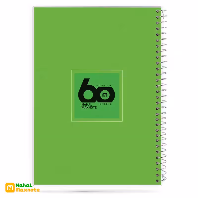 دفتر60 برگ سیمی طلقی رنگ سبز کد 3623