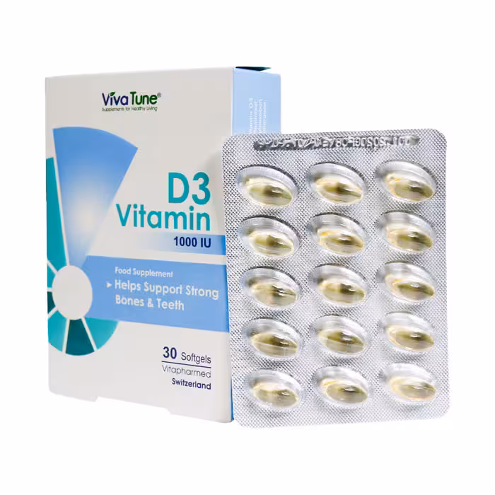 کپسول نرم ژلاتینی ویتامین D3 (1000 واحد) ویواتیون (30 عددی)