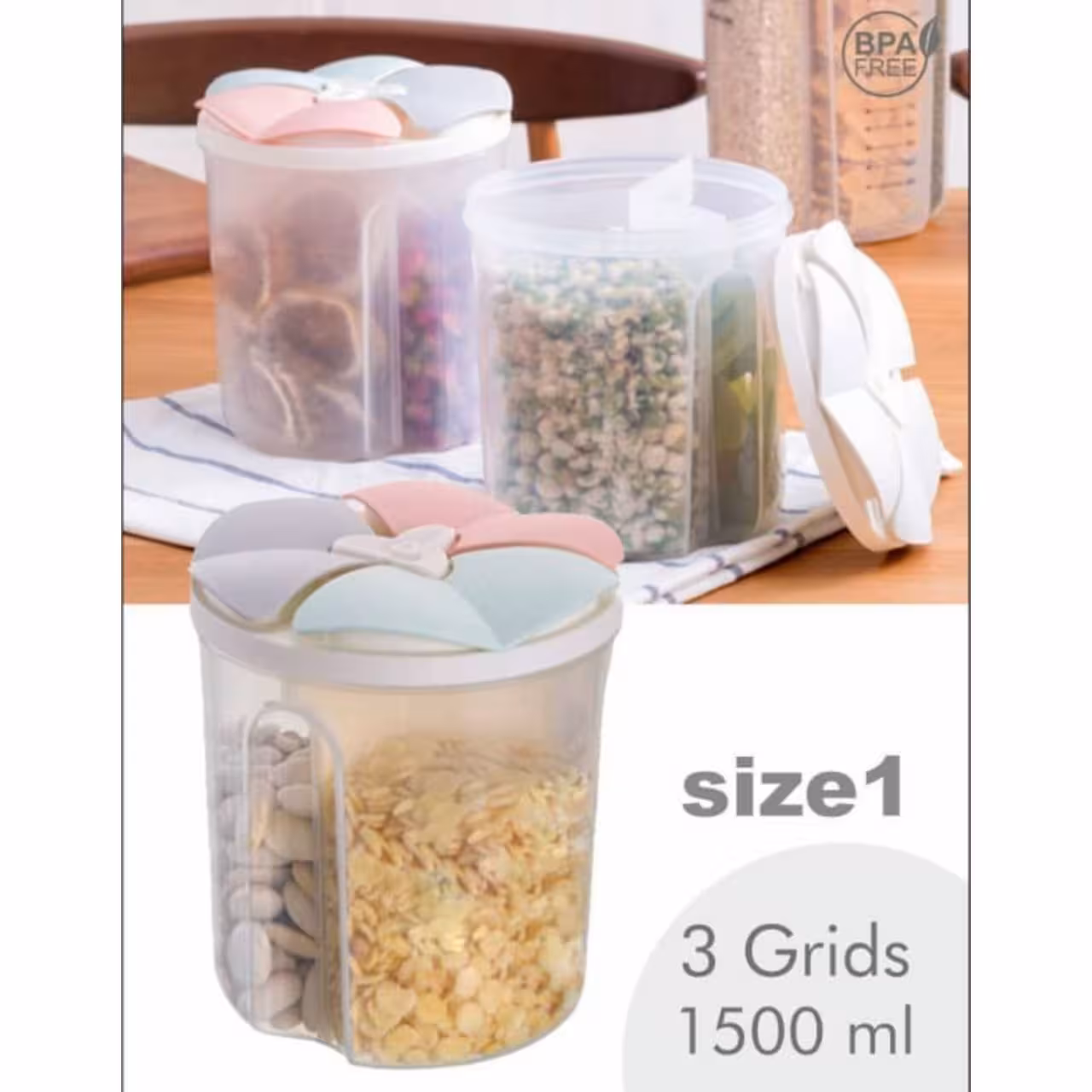 جا حبوباتی سایز کوچک سه خانه Lexa کد SM02