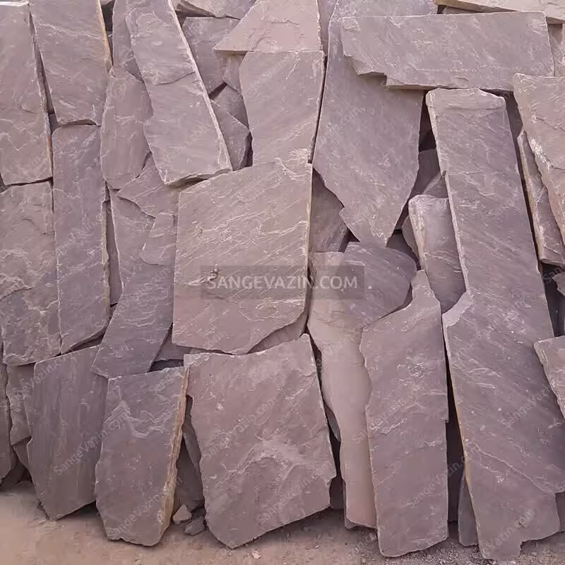 سنگ لاشه ورقه ای طوسی قرمز