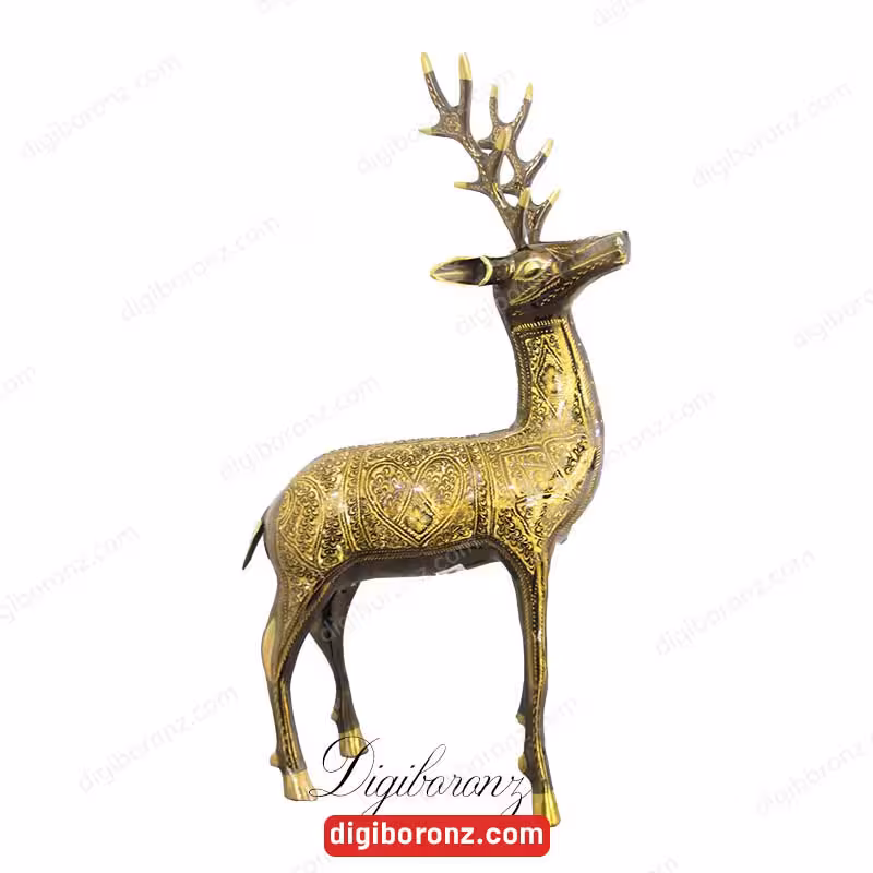 آهو برنجی برنزی تکی