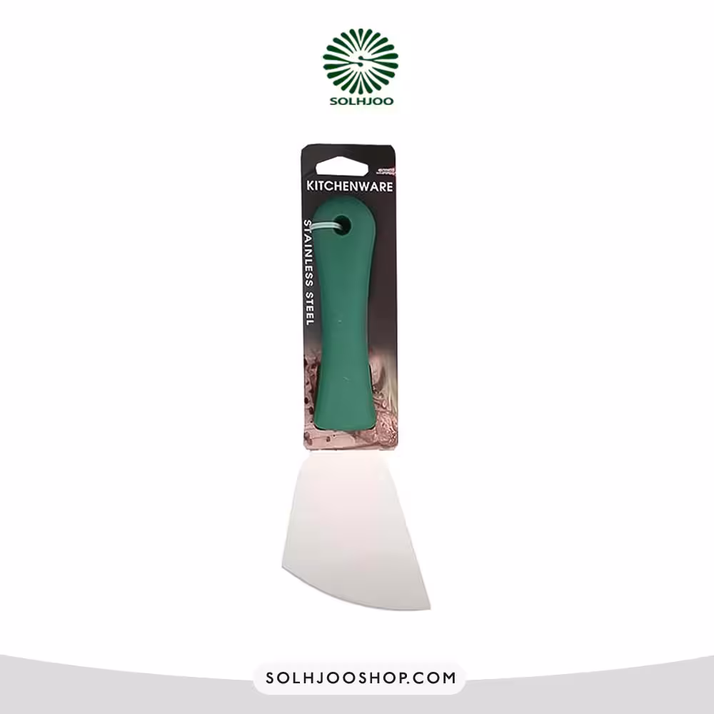 کاردک استیل دسته سبز قوس 10 سانتی ممتاز