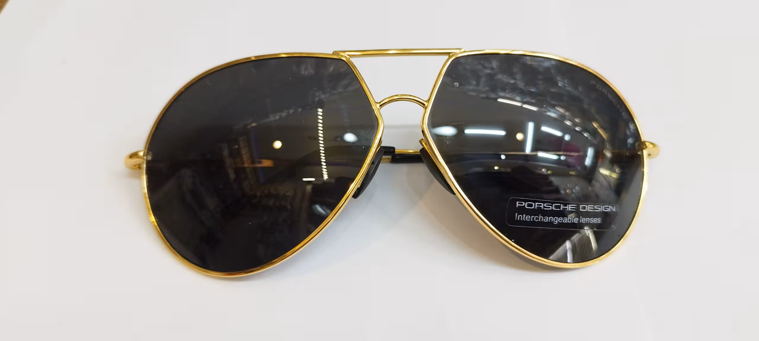 عینک آفتابی مردانه پلاریزه فرم طلایی P8510