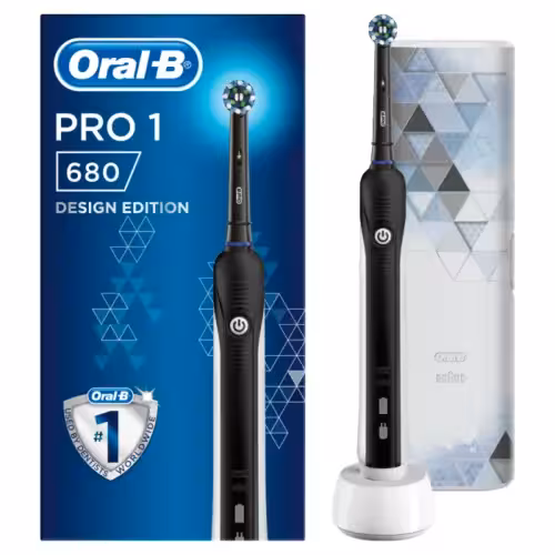 مسواک برقی اورال بی Oral-B مدل Pro 1 رنگ مشکی همراه با کیف مسافرتی