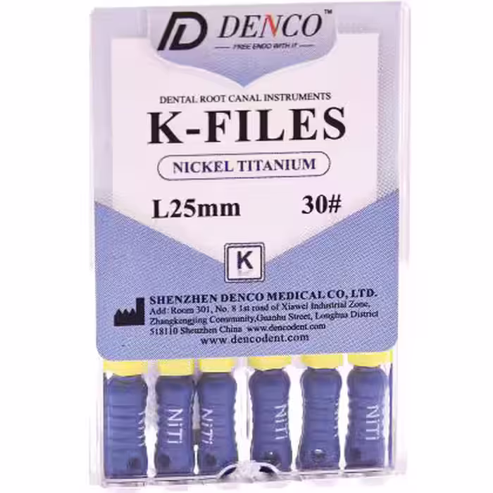 فایل دستی k-file نیکل تیتانیوم دنکو Denco (طول 25)
