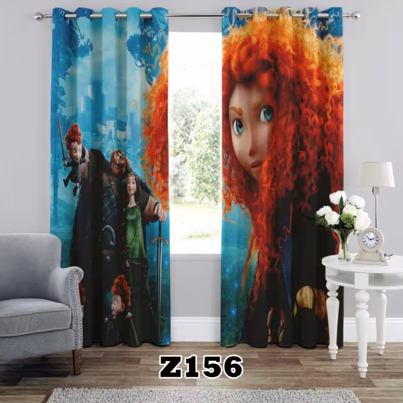 پرده سه بعدی طرح دخترانه