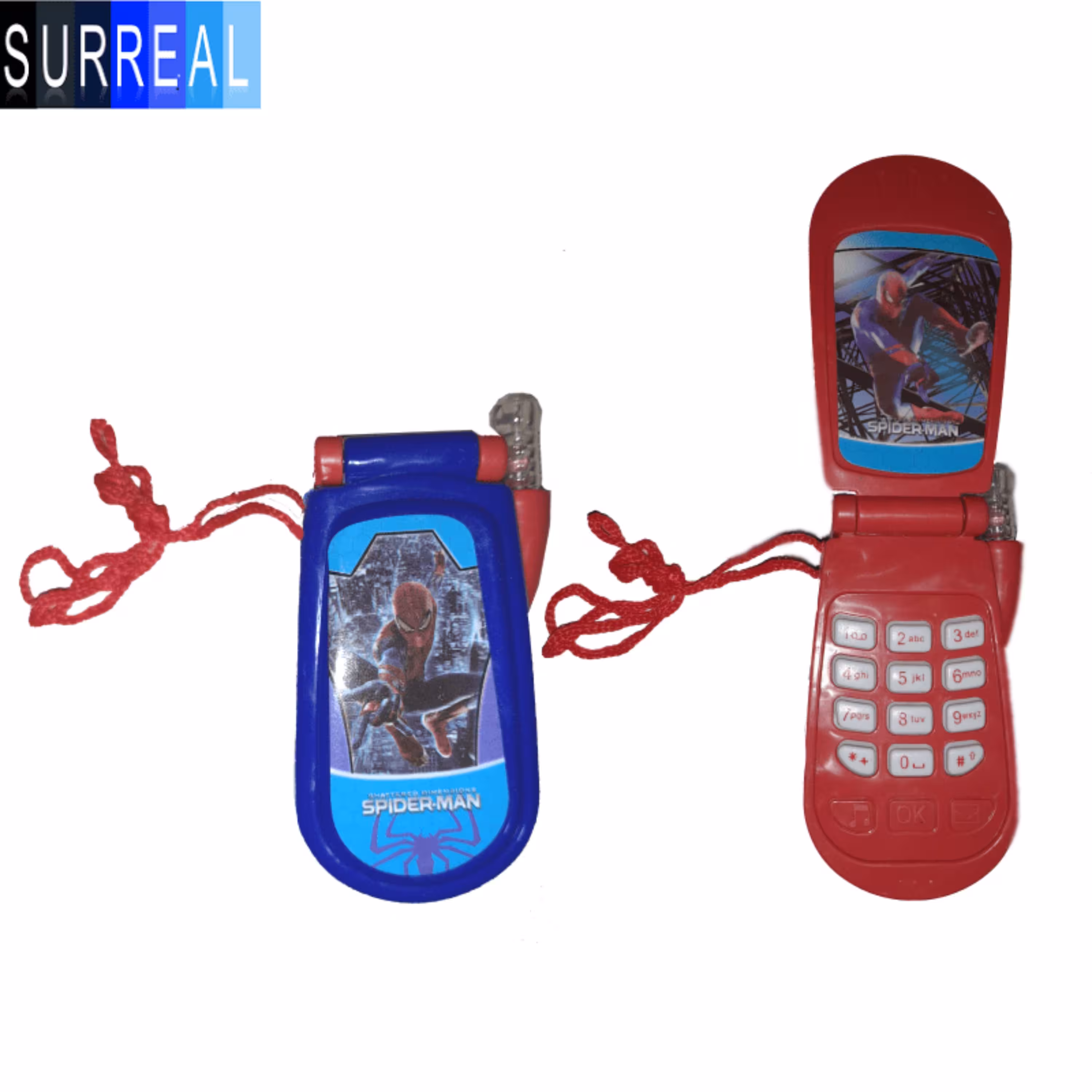 اسباب بازی موبایل طرح مرد عنکبوتی دورنگ کد 010-103