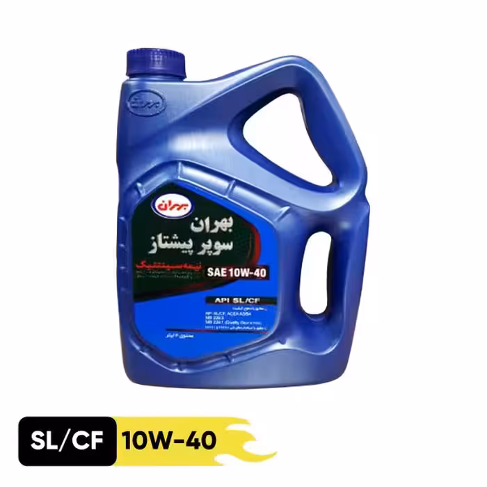 روغن موتور خودرو بهران مدل سوپر پیشتاز 10W40 SL حجم 4 لیتر