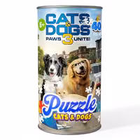 پازل 40 تکه کارتون گربه ها و سگ ها