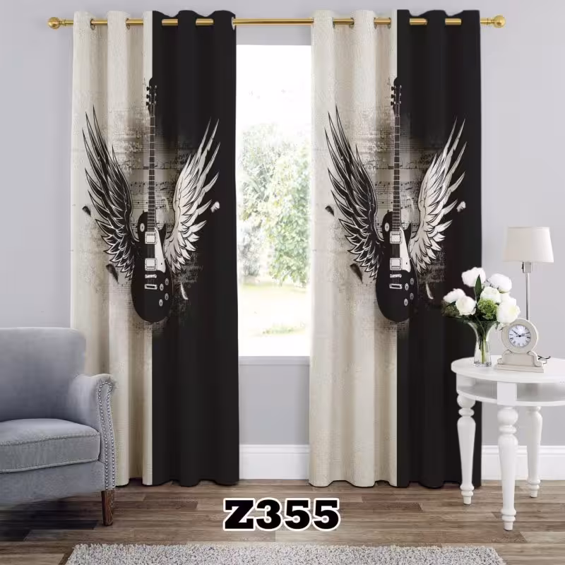 پرده سه بعدی طرح گیتار