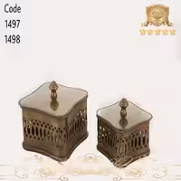 شکلات خوری برنجی درب دار 1498