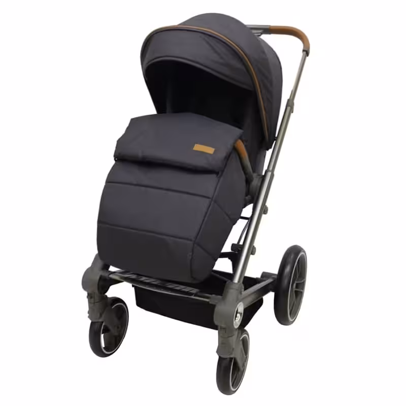 کالسکه کریر ولتک ساخت کشور المان با ساک لوازم و کاور باران و گرم کن پا و گارانتی و رنگ مشکی-ذغال سنگی     volltek  – v 701