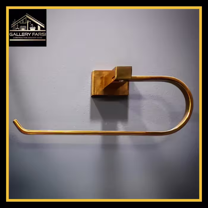 جا حوله ای دیواری G رنگ طلایی مات کد009(استیل304)