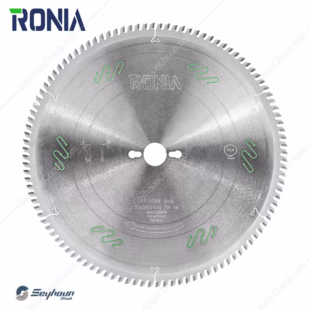 تیغ اره الماسه چوب بر قطر 35 سانتی متر 54 دندانه با شفت 30 ضخامت 3.5 رونیا مدل RSB-IW3505430T