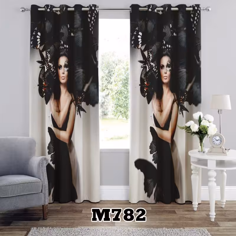 پرده سه بعدی طرح چهره