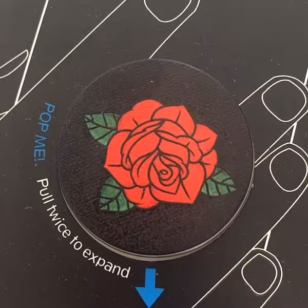پاپ سوکت رز مشکی Black Rose PopSocket