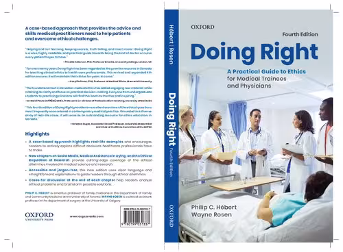 خرید و دانلود نسخه کامل کتاب Doing Right: A Practical Guide to Ethics for Medical Trainees and Physicians