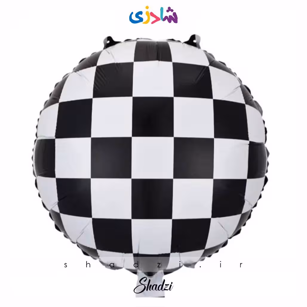 بادکنک فویلی گرد شطرنجی