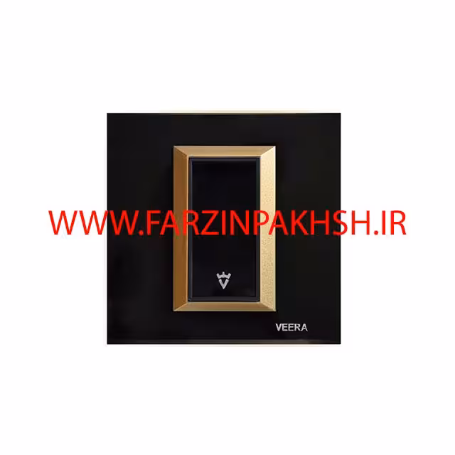 کلید و پریز توکار ویرا مدل ویراپرو اسپرت مشکی زه طلایی
