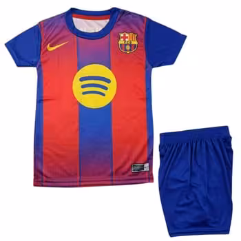کیت تی شرت و شورت ورزشی بارسلونا یامال