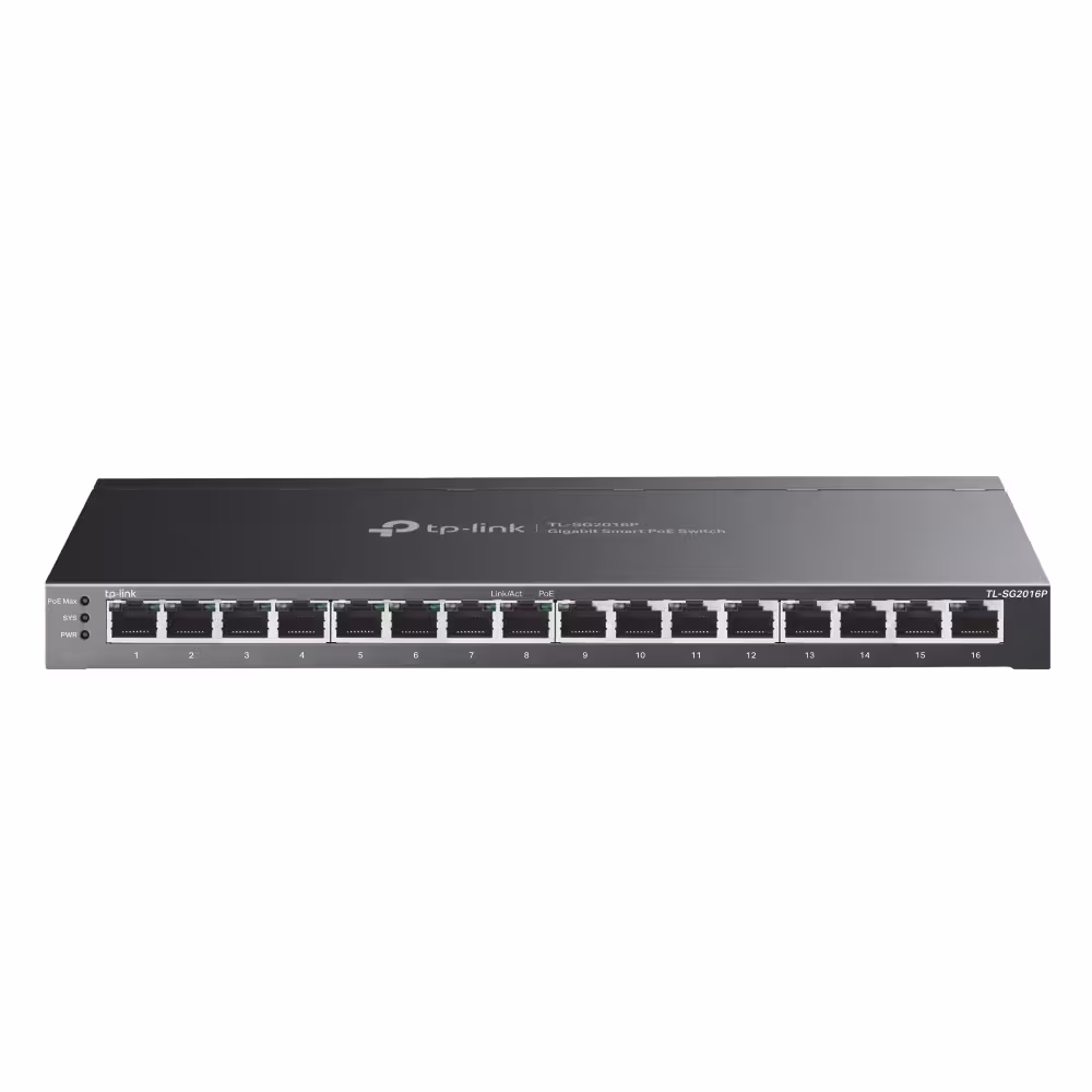 Tplink TL-SG2016P JetStream 16-Port Gigabit Smart Switch with 8-Port PoE - تکنو لینک 148