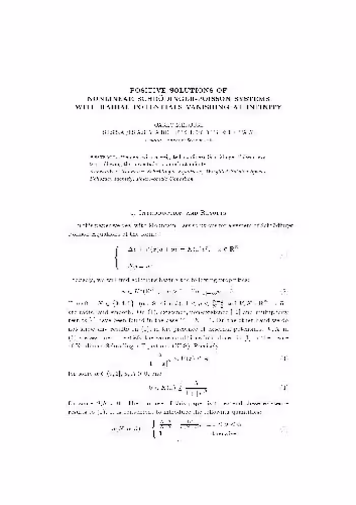خرید و دانلود نسخه کامل کتاب Positive solutions of nonlinear Schrodinger-Poisson systems with radial potentials vanishing at infinity