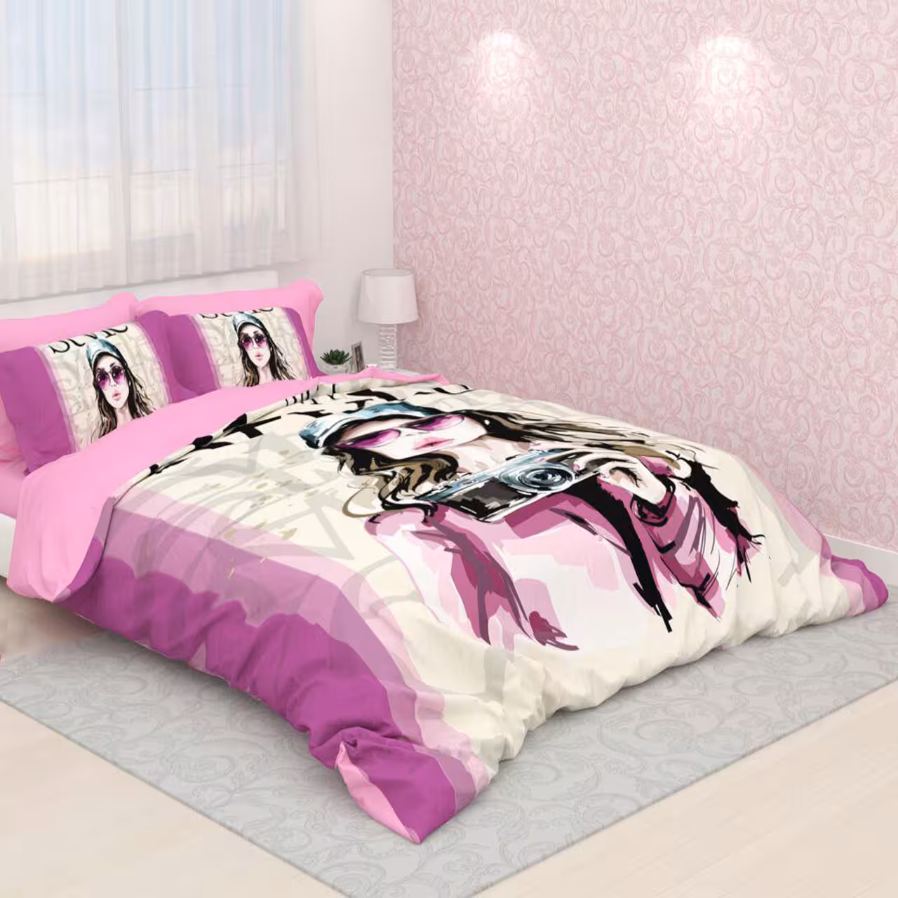 سرویس لحاف روتختی ترکسان کد D106 دو نفره 6 تکه