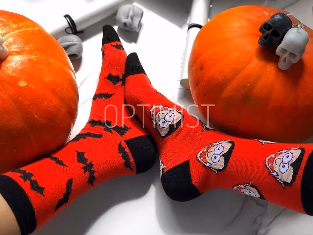 جوراب ساقدار آپتیمیست طرح دراکولا لنگه به لنگه