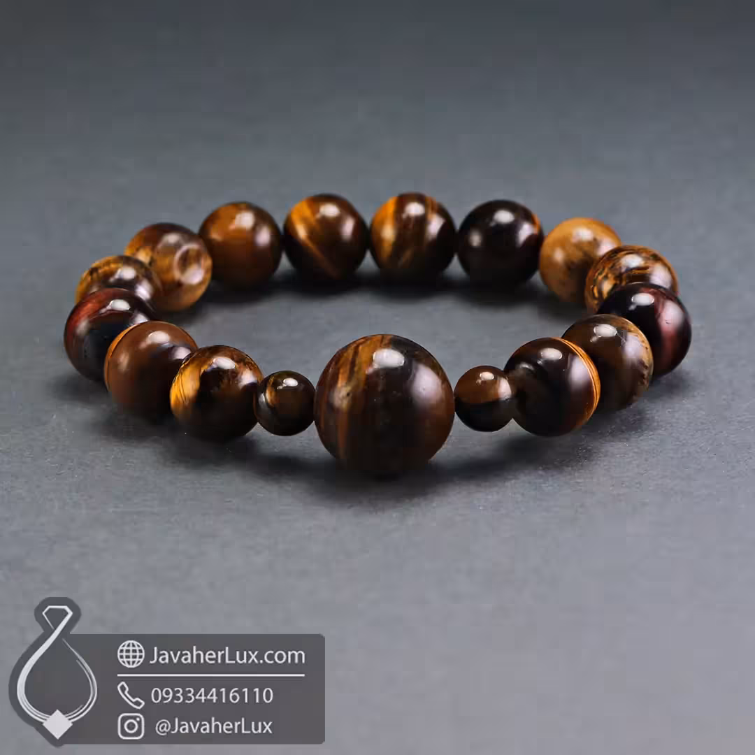 دستبند سنگ چشم ببر _ کد 400718