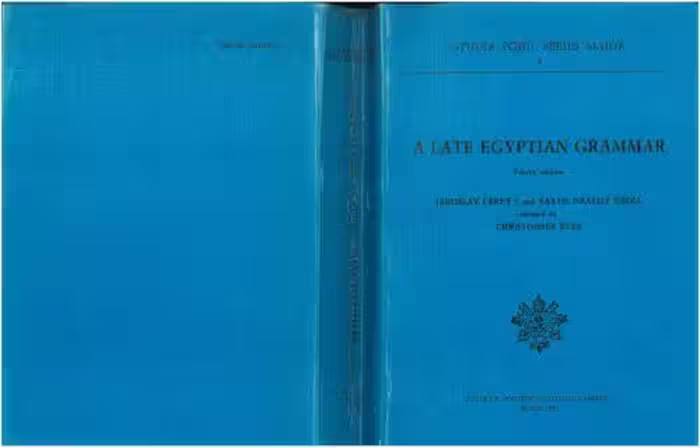 خرید و دانلود نسخه کامل کتاب A Late Egyptian Grammar