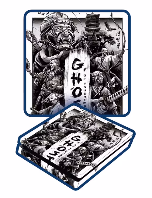 اسکین پی اس 4 اسلیم برند گیم‌آور طرح شبح تسوشیما کد A