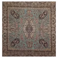 رومیزی مربع ترمه ابریشم کد TRM56