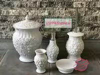 ست سرویس بهداشتی طرحدار سفید