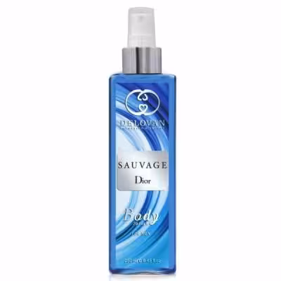 بادی اسپلش مردانه دلوان DELOVAN مدل ساواج دیور DIOR SAUVAGE حجم 250 میلی لیتر