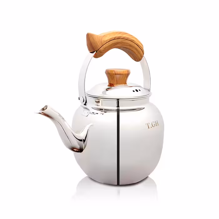 کتری لوله دار قیطاسی 3.5 لیتری مدل 40009 براق کف چدن