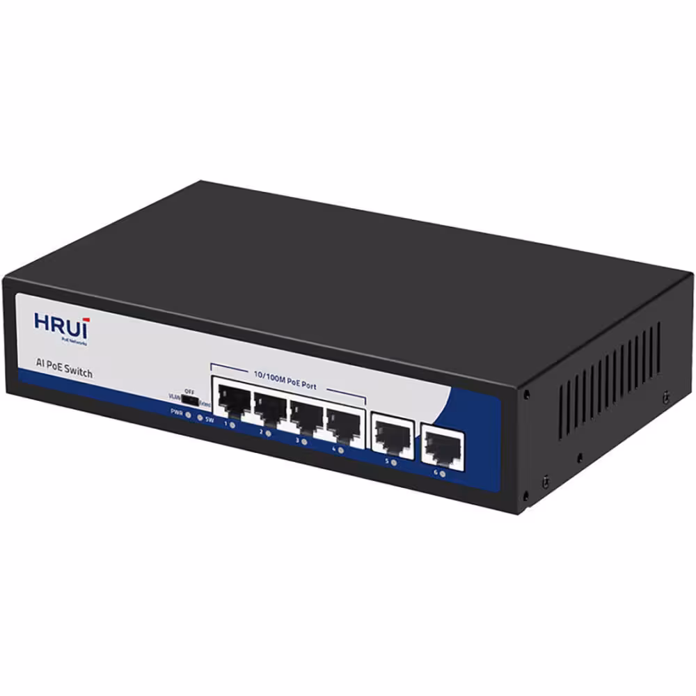 سوئیچ PoE اچ ار یو ای HRUI HR900-AF-42N | فروشگاه کم نیو