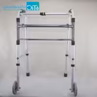 واکر تاشو ارتفاع متغیر چرخدار  آلومینیومی مدل حلزونی