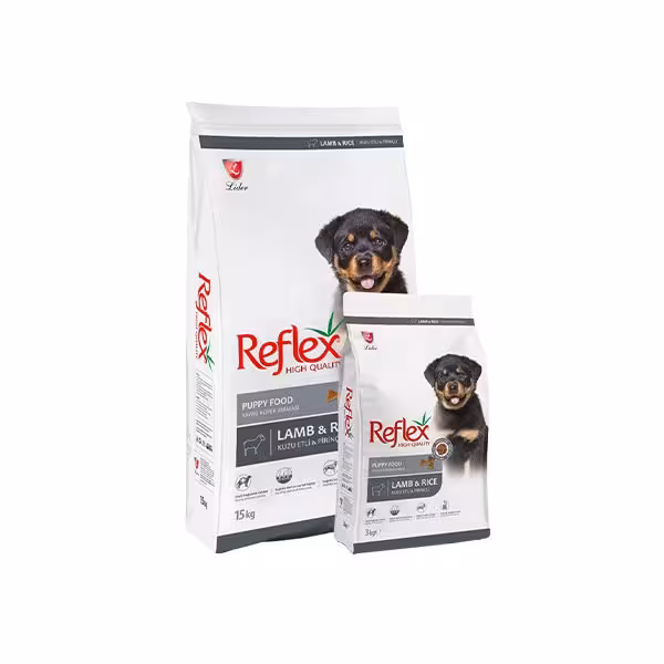 غذای خشک سگ رفلکس مدل پاپی با طعم گوشت بره و برنج وزن یک کیلویی فله | سیمبا پت استور