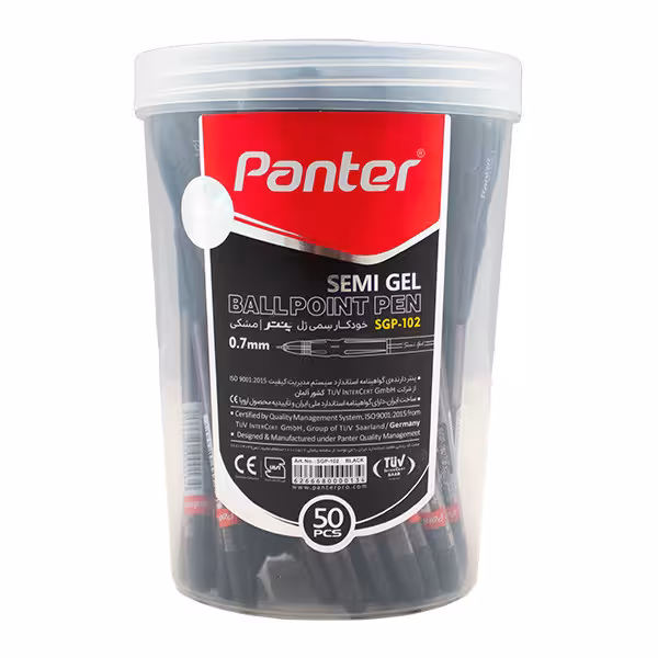 خودکار پنتر مدل SEMI GEL رنگ مشکی بسته 50عددی