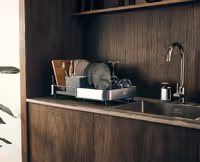 ست آبچکان کشویی استیل مشکی جوزف به همراه پمپ مایع ظرفشوییJoseph Joseph Expandable Dish Rack & Soap Dispenser