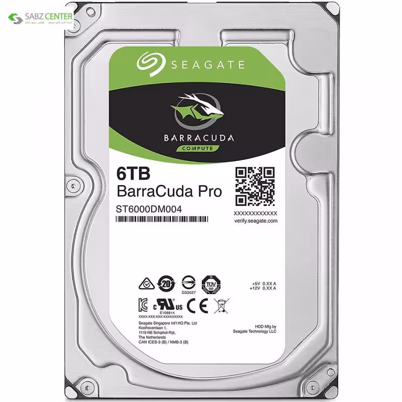 هارددیسک اینترنال سیگیت BarraCuda ST6000DM004 6TB