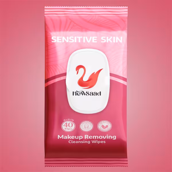 دستمال مرطوب پاک‌ کننده پوست حساس نیوساد 40 برگی