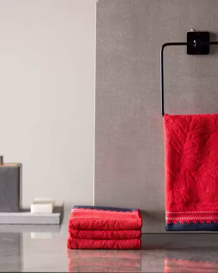 ست 4 عددی حوله دست مادام کوکو طرح Perle سایز 30×45 سانتی متر