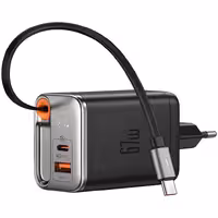 شارژر دیواری 2 پورت مک دودو مدل CH-410 FreeGo GaN توان 67 وات همراه با کابل متصل