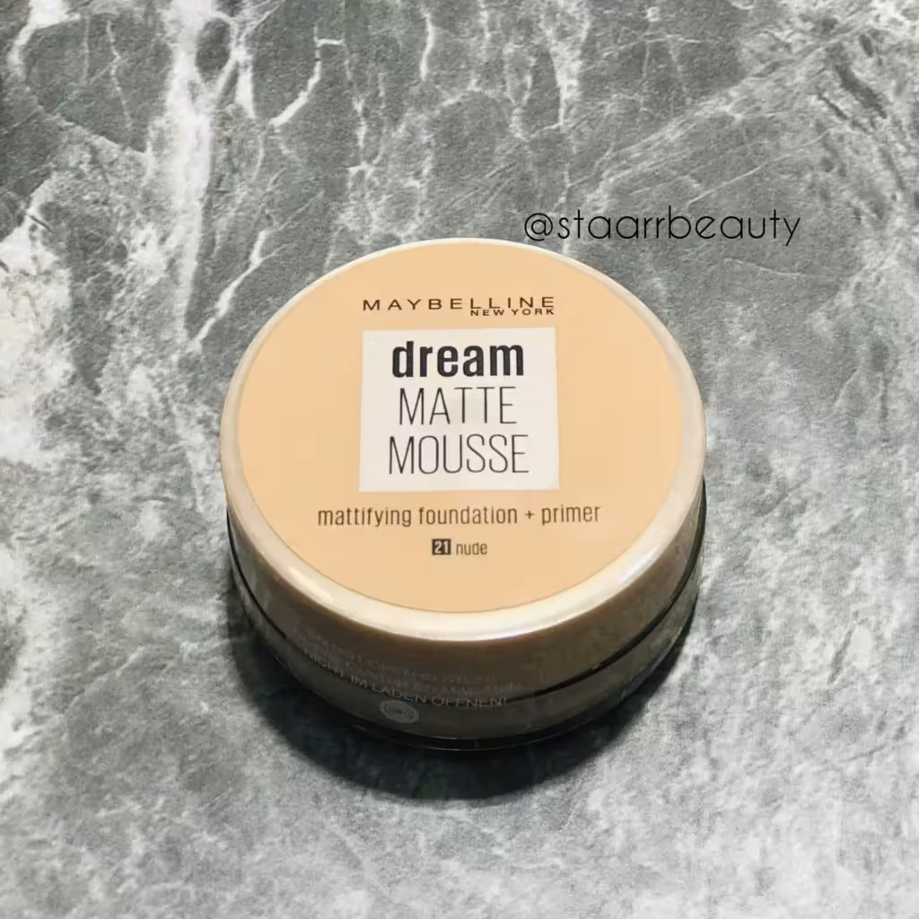 موس حاوی پرایمر Dream Matte میبلین 18ml Maybelline Dream Matte Mousse Airy Mousse Foundation SPF 18