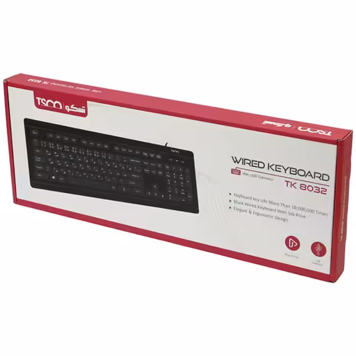 کیبورد تسکو مدل TK 8032 با حروف فارسی