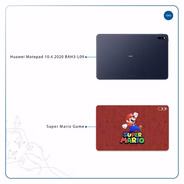 برچسب پوششی ماهوت مدل Super-Mario-Game مناسب برای تبلت هوآوی Matepad 10.4 2020 BAH3-L09
