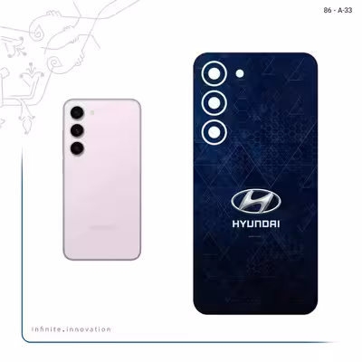 برچسب پوششی ماهوت مدل Hyundai_Logo مناسب برای گوشی موبایل سامسونگ Galaxy S23
