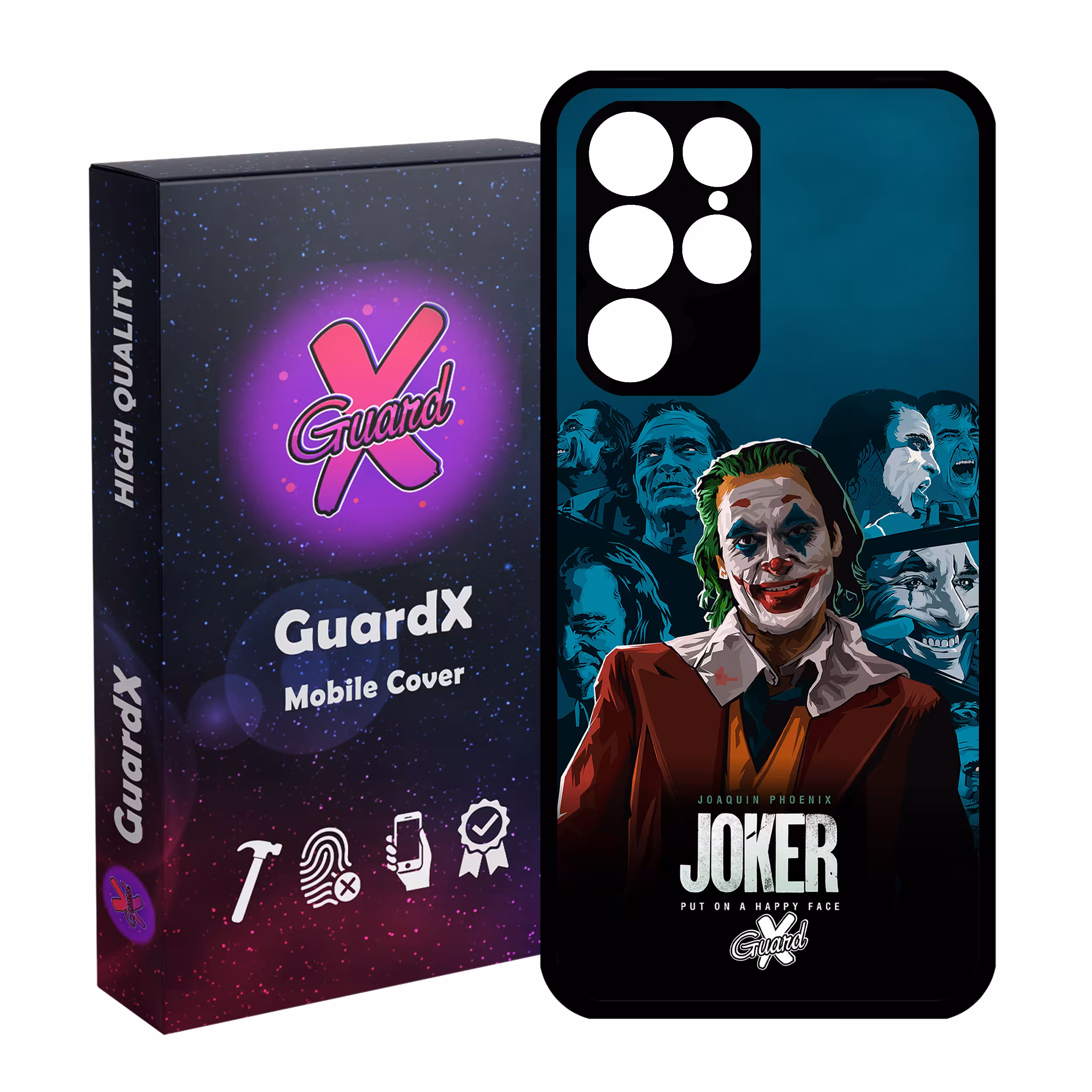 کاور گارد ایکس طرح جوکر مدل Glass10201 مناسب برای گوشی موبایل سامسونگ Galaxy S22 Ultra